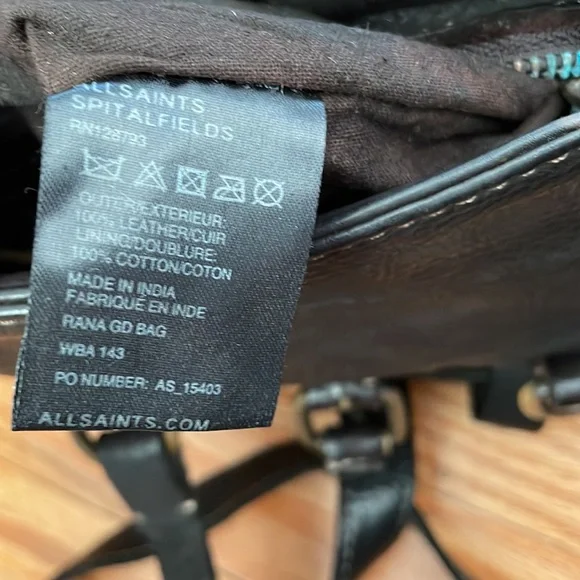 All Saints Spitalfields Leather Bag - Picture 9 of 13